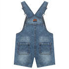 Younger Boys Blue Denim Dungaree, 1, hi-res
