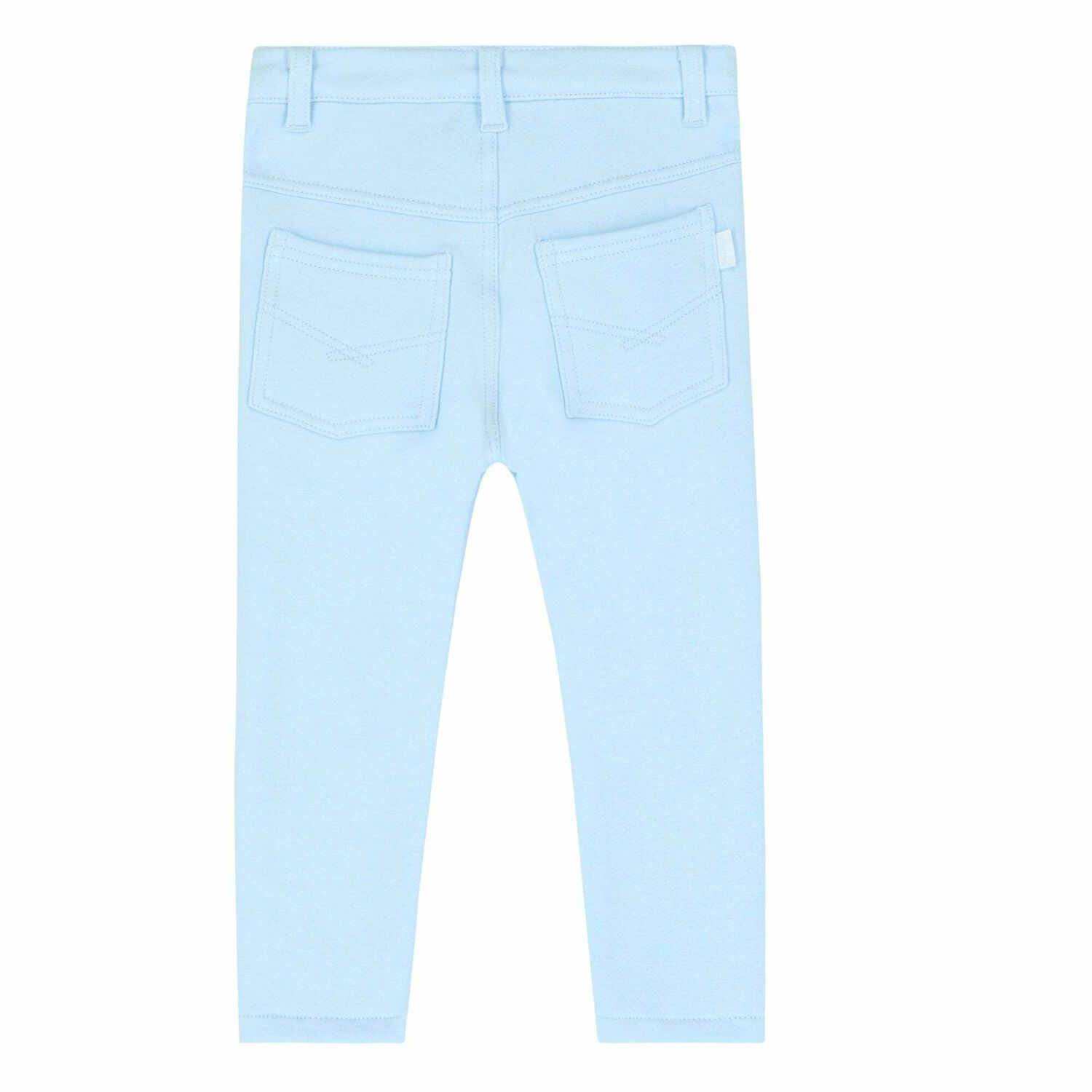 Boys Blue Cotton Trousers, 1, hi-res