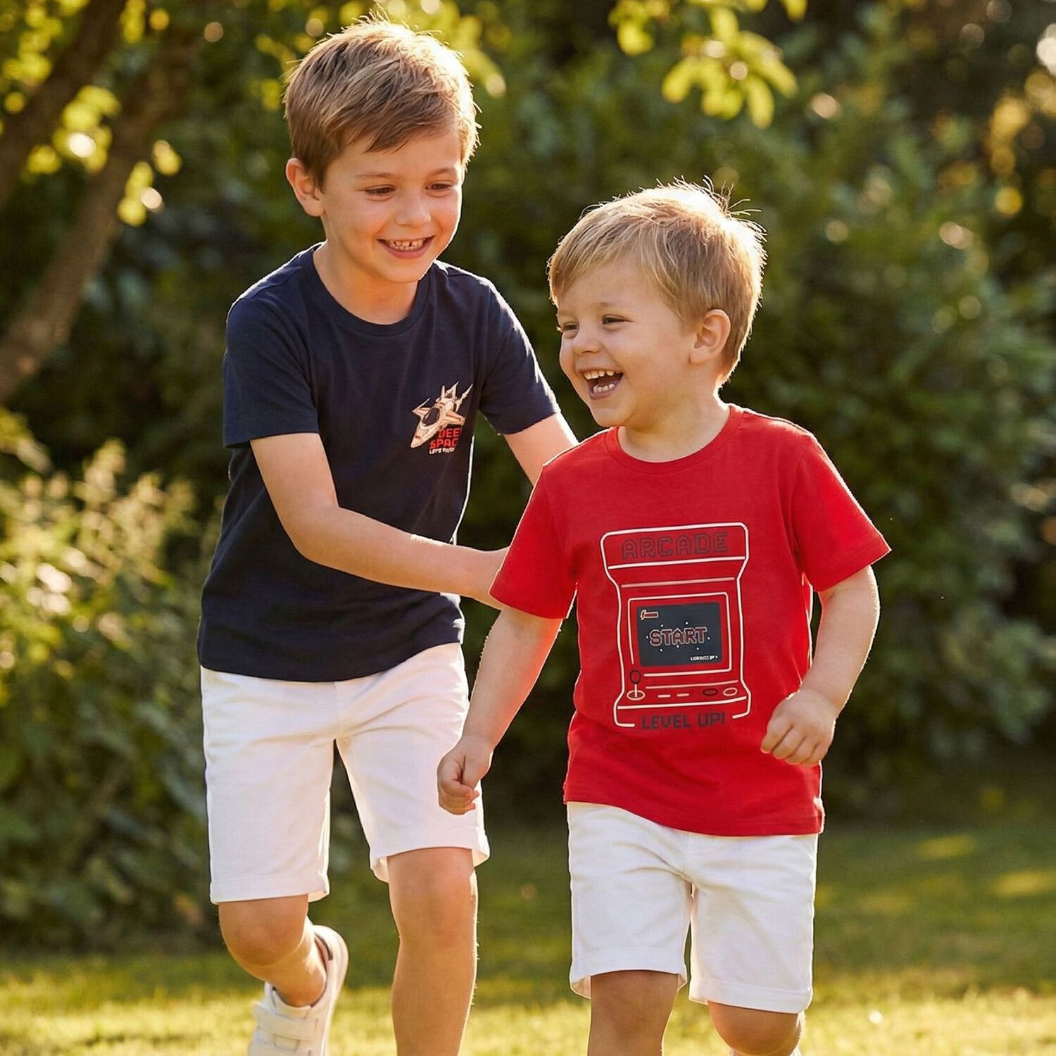 Boys Red & Navy Blue T-Shirts ( 2-Pack ), 1, hi-res