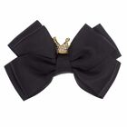 Girls Black Bow Hairclip, 5, hi-res