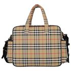 Beige Vintage Check Baby Changing Bag, 1, hi-res