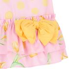 Girls Pink & Yellow Bow Dress, 1, hi-res