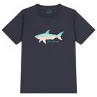 Boys Navy Blue Logo T-Shirt, 1, hi-res