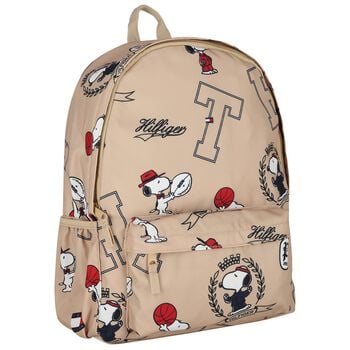 Beige Snoopy Logo Backpack ( 45CM )
