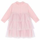Younger Girls Pink Tulle Dress, 1, hi-res