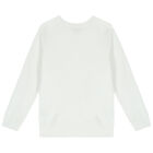 Boys White Polo Bear Sweatshirt, 1, hi-res