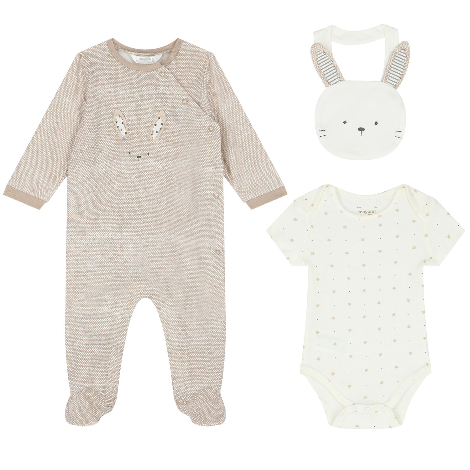 Ivory Babygrow, Bodysuit & Bib Set (3 Piece), 2, hi-res image number null