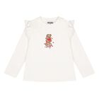 Younger Girls Ivory & Red Teddy Bear Leggings Set, 1, hi-res