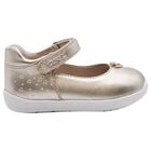 Younger Girls Gold Heart Shoes, 1, hi-res