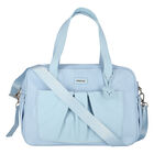 Blue Faux Leather Baby Changing Bag, 3, hi-res