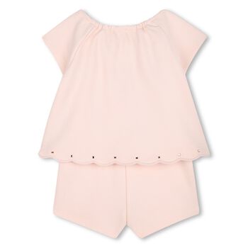 Baby Girls Pink Logo Romper
