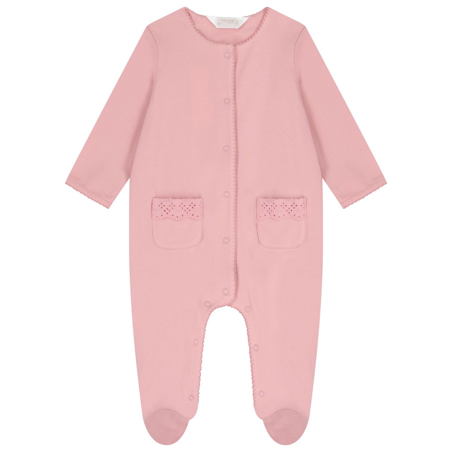 Baby Girls White & Pink Apple Babygrow ( 2-Pack ), 2, hi-res