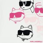 Girls White Ikonik Karl & Choupette T-Shirt, 1, hi-res