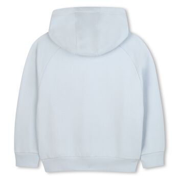 Boys Blue Tiger Logo Hooded Top