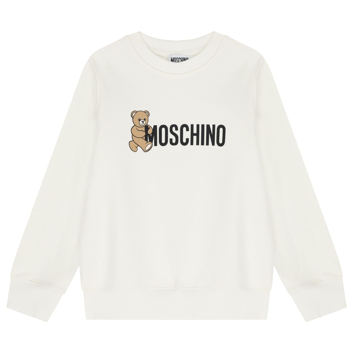 White Teddy Bear Logo Sweatshirt, 4, hi-res