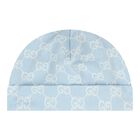 Baby Boys Blue GG Logo Romper Gift Set, 1, hi-res