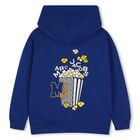 Boys Blue Popcorn Logo Hooded Top, 1, hi-res