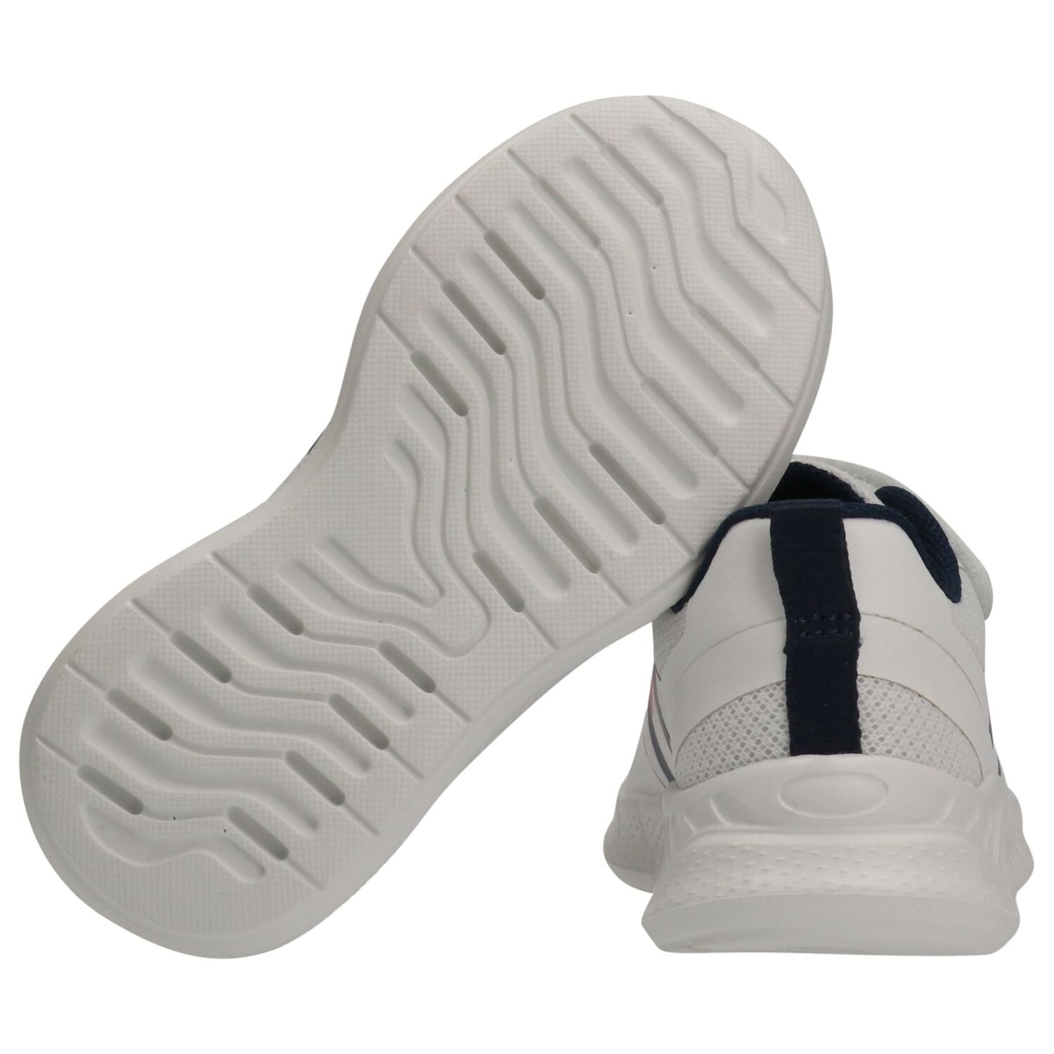 Boys White Logo Trainers, 1, hi-res