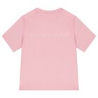 Girls Pink Logo Softskin T-Shirt, 7, hi-res