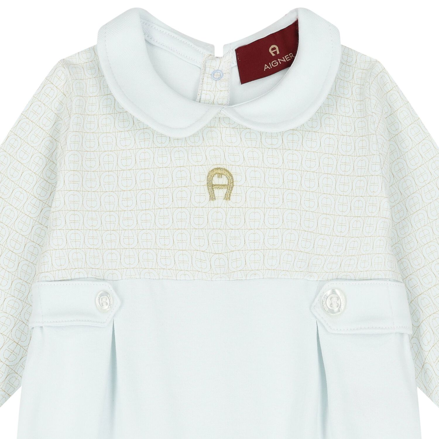 Baby Boys Blue & Gold Babygrow, 2, hi-res