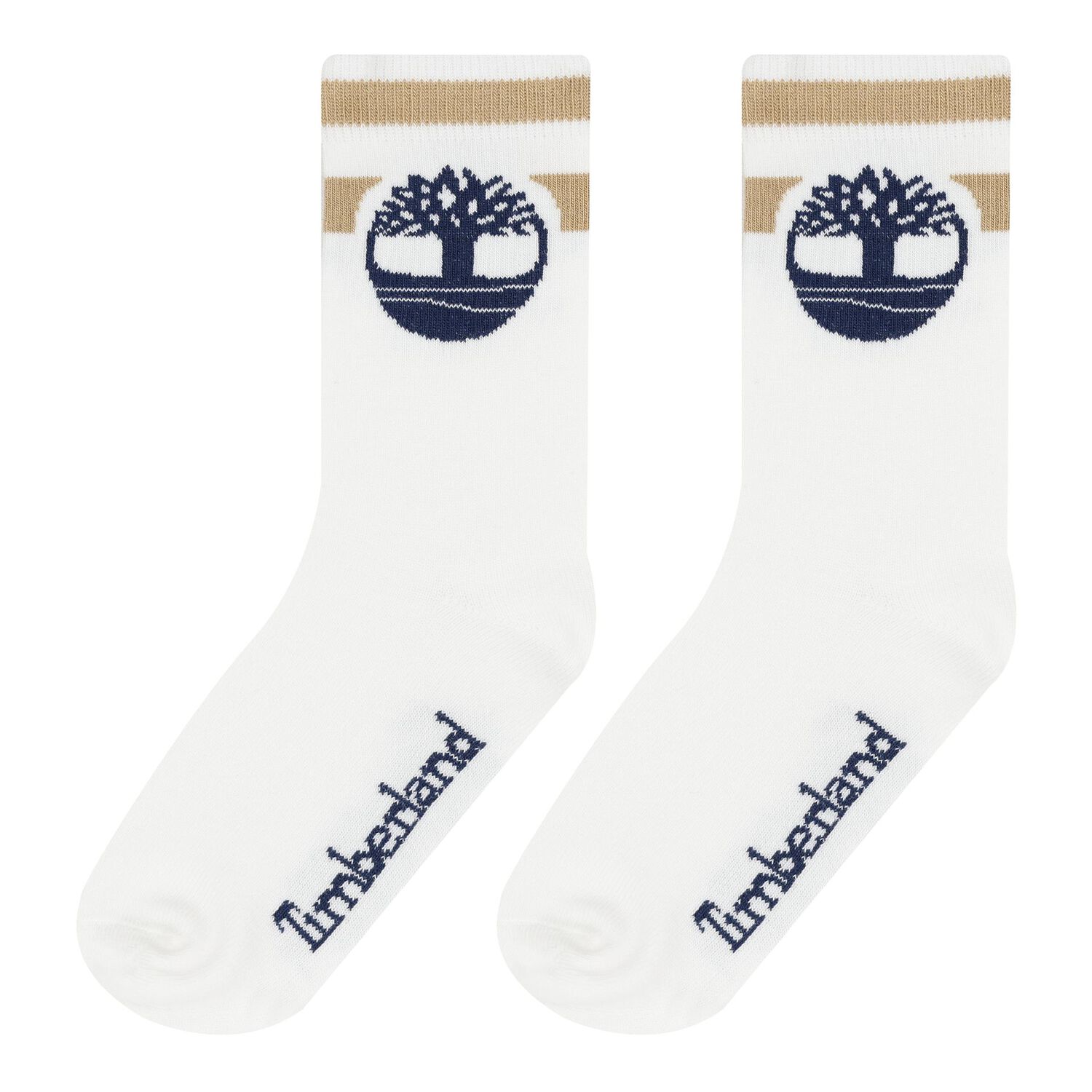Baby Boys White Logo Socks ( 3 Pack ), 1, hi-res