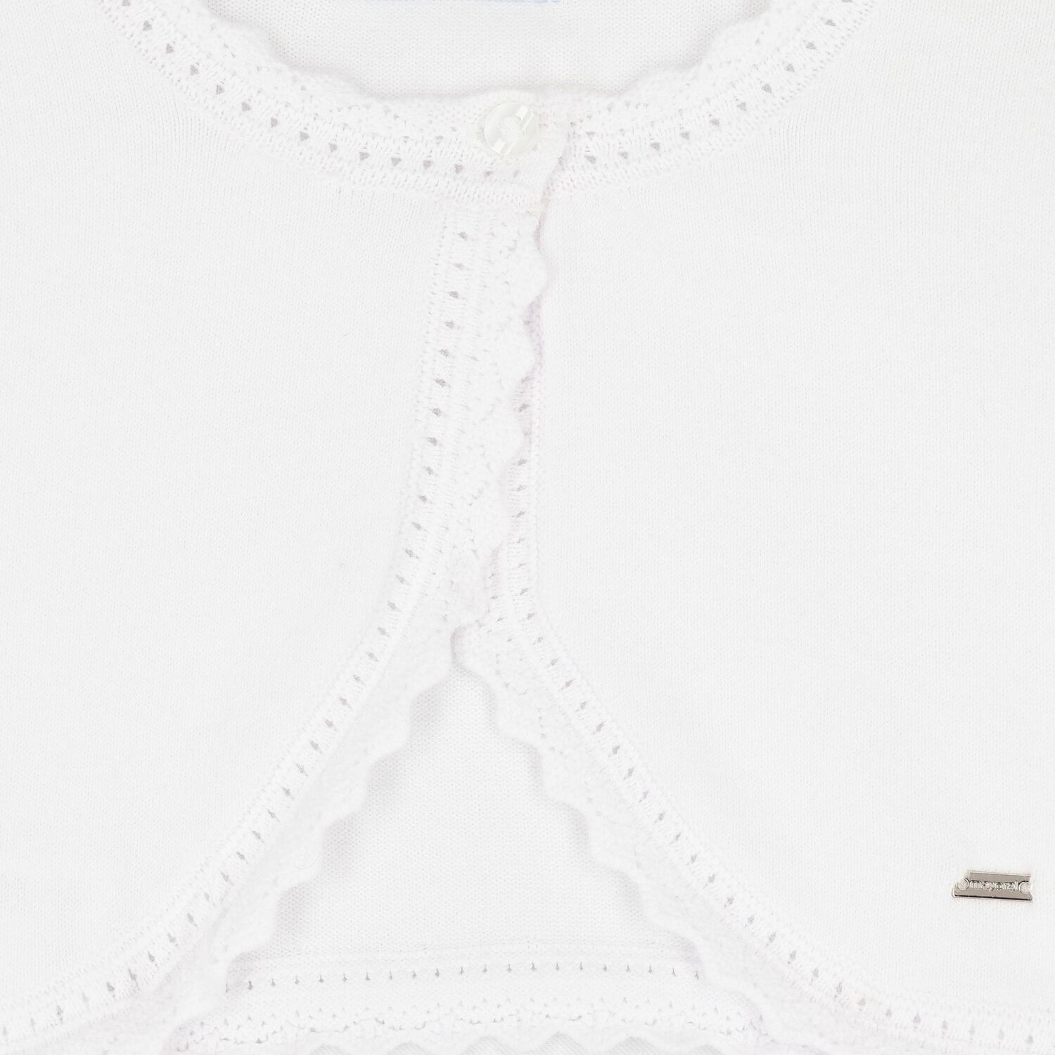 Girls White Bolero Knit Cardigan, 2, hi-res image number null