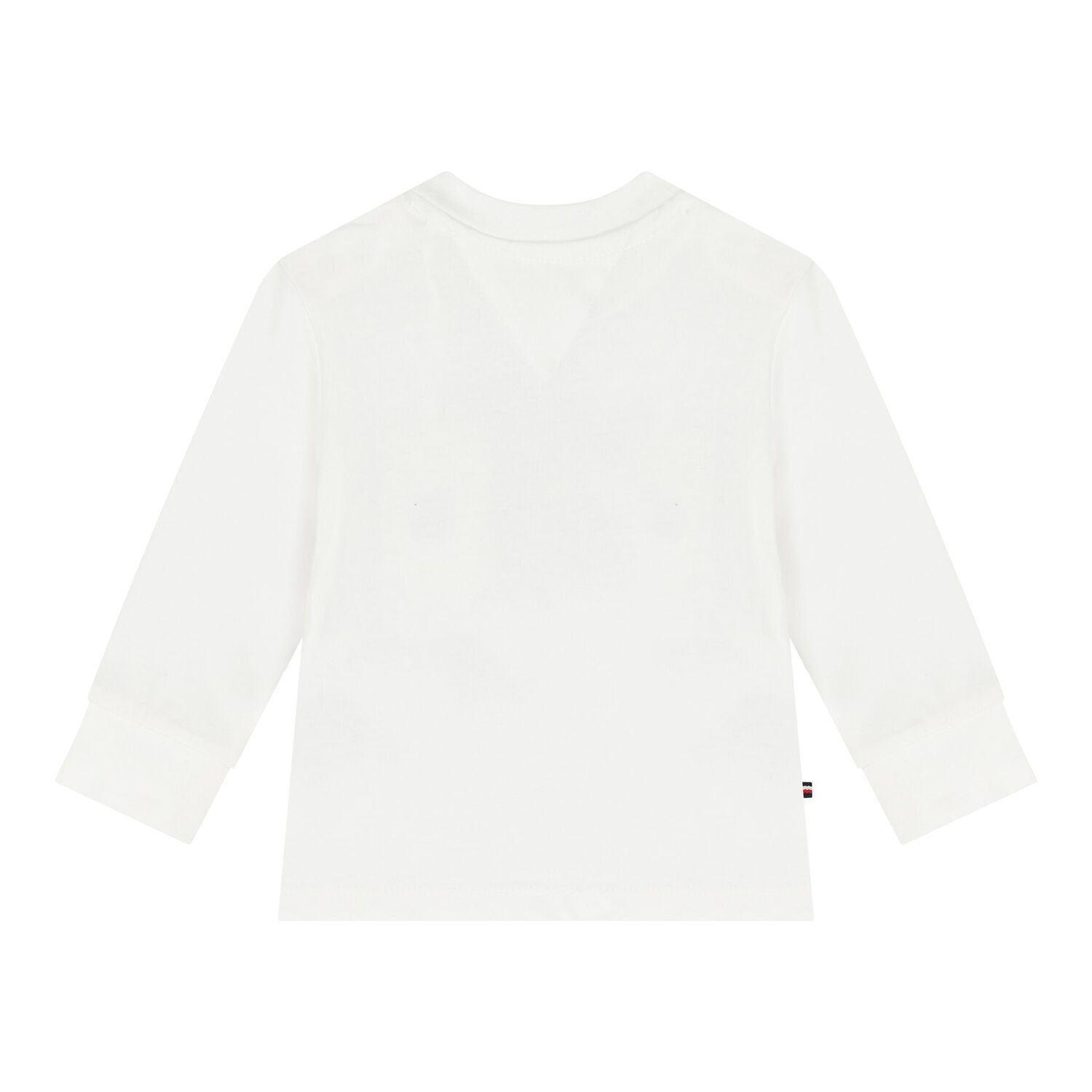 Younger Boys White Logo Long Sleeve Top, 2, hi-res image number null