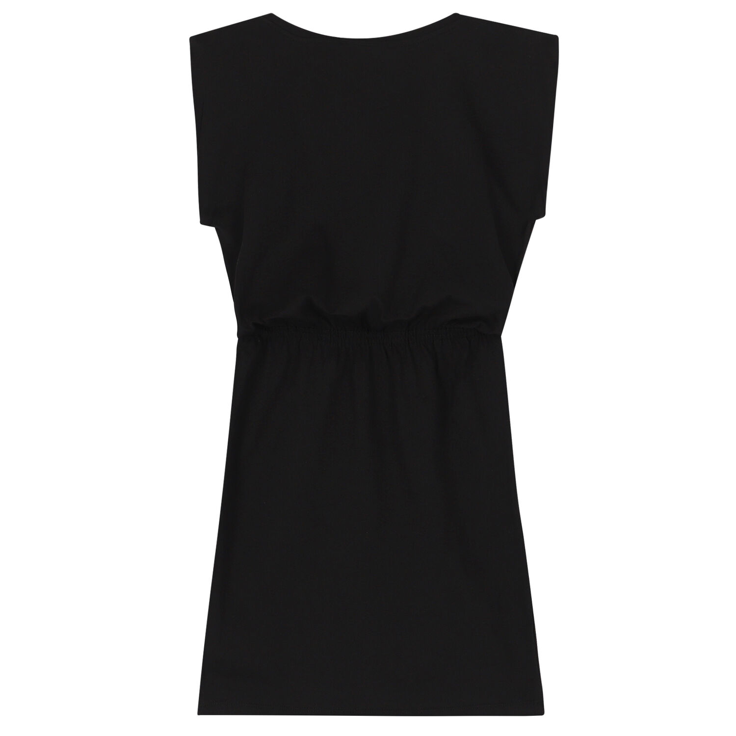 Girls Black Logo Dress, 2, hi-res