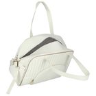 Ivory Faux Leather Quilted Baby Changing Bag, 2, hi-res