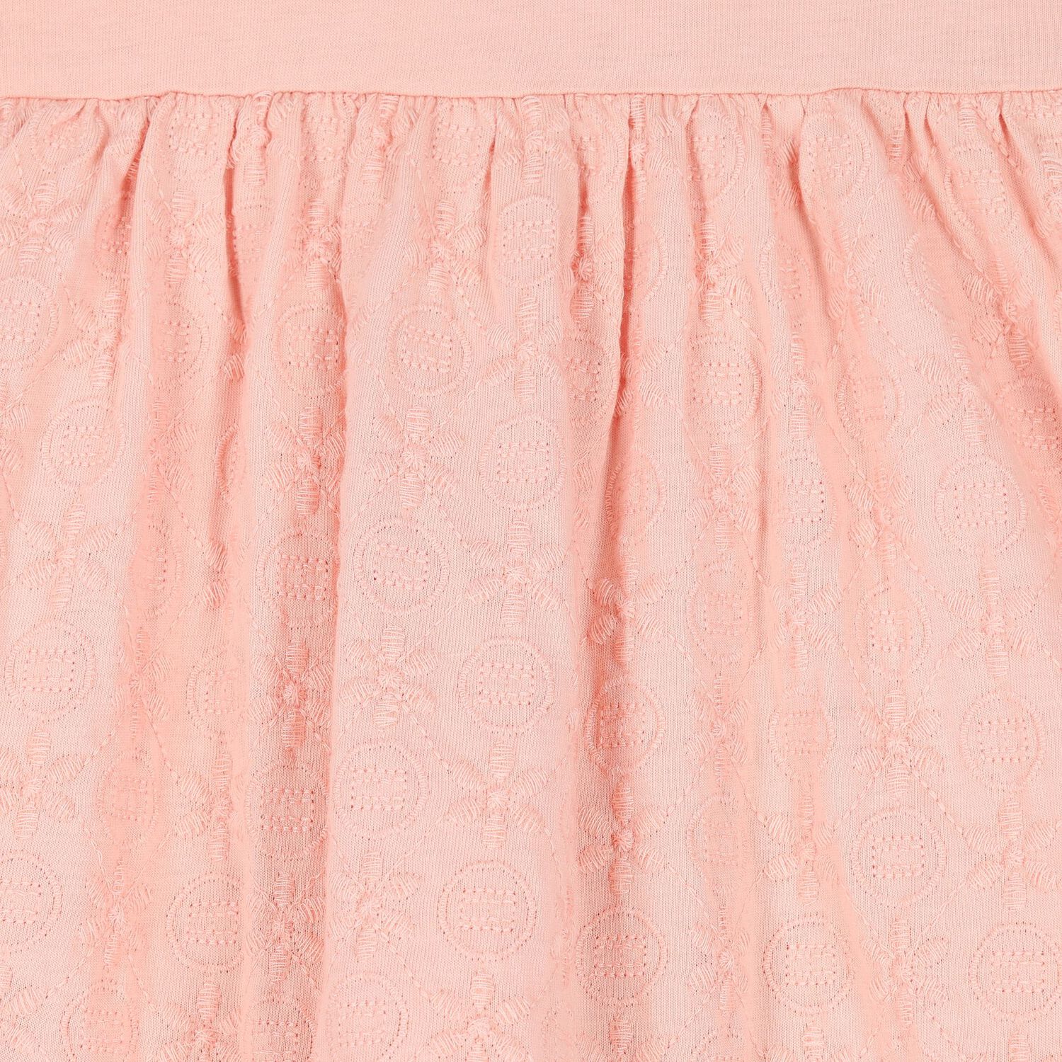 Girls Pink Cotton Broderie Polo Dress, 1, hi-res image number null