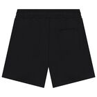 Boys Black Logo Shorts, 1, hi-res