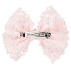 Girls Pink Sequin Bow Hair Clip, 1, hi-res