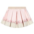 Girls Ivory & Pink Rose Skirt Set, 1, hi-res
