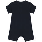 Baby Boys Navy Blue Romper, 1, hi-res
