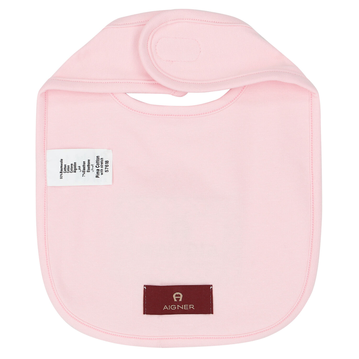 Pink & Gold Logo Baby Bib, 2, hi-res
