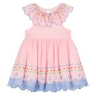 Younger Girls Pink Chiffon Dress, 1, hi-res