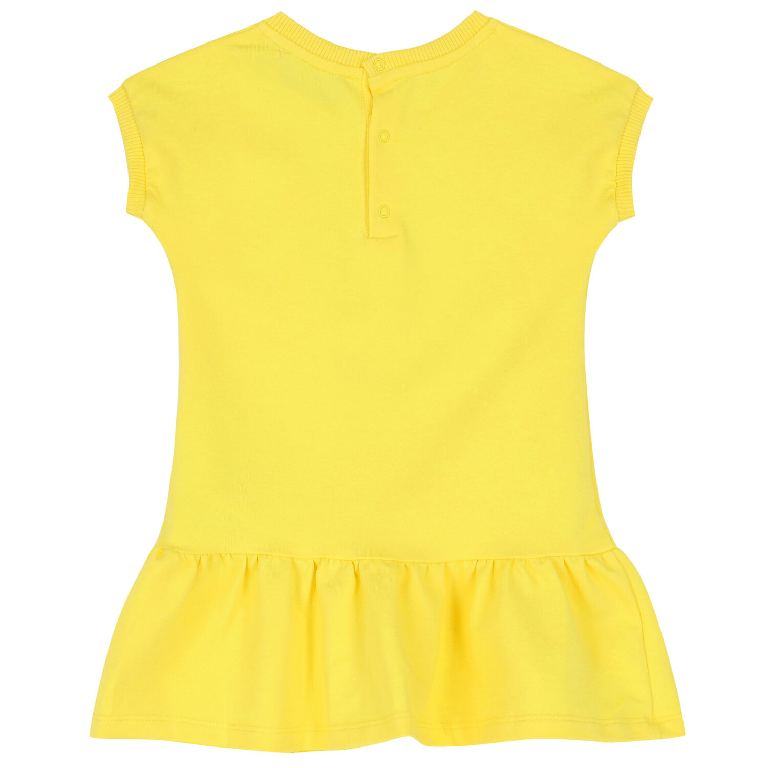 Younger Girls Yellow Teddy Logo Dress, 1, hi-res image number null