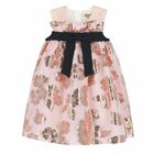 Girls Pink & Rose Gold Brocade Dress, 1, hi-res