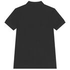 Boys Black Logo Polo Shirt , 1, hi-res