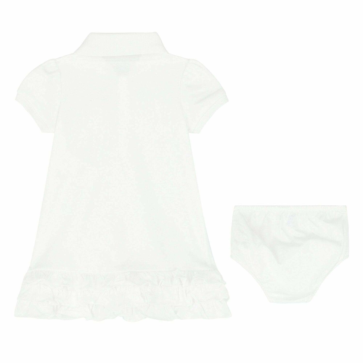 Baby Girls White Polo Dress Set, 2, hi-res image number null
