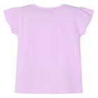 Girls Purple Cotton Graphic T-Shirt, 2, hi-res
