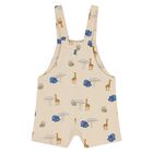 Younger Boys Orange & Beige Safari Dungaree Set, 1, hi-res