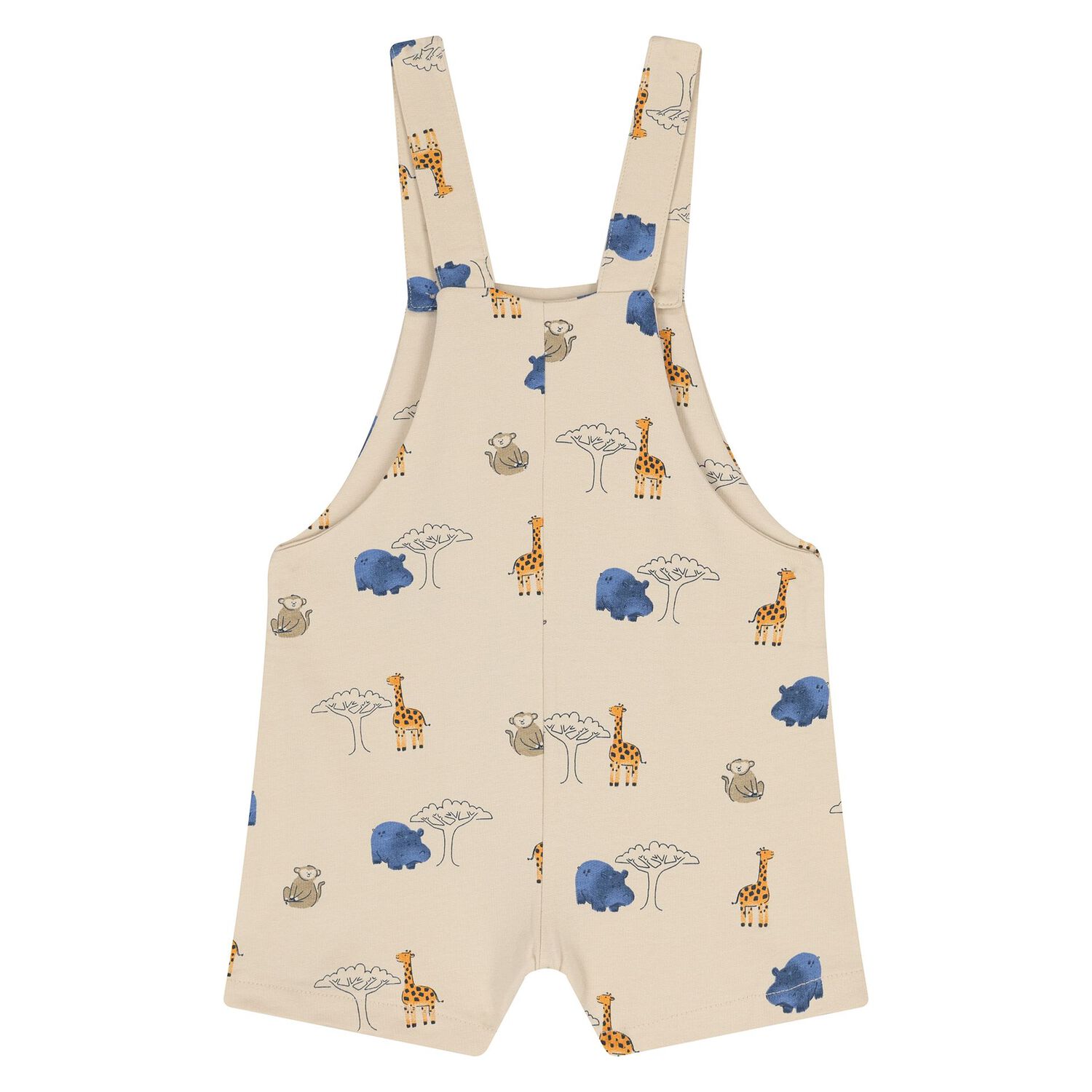 Younger Boys Orange & Beige Safari Dungaree Set, 1, hi-res