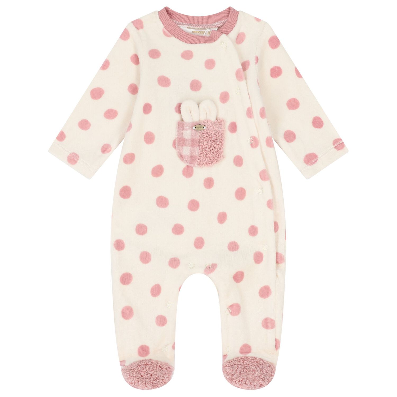 Baby Girls Ivory & Pink Babygrows ( 2-Pack ), 1, hi-res