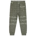 Boys Green Logo Joggers, 1, hi-res