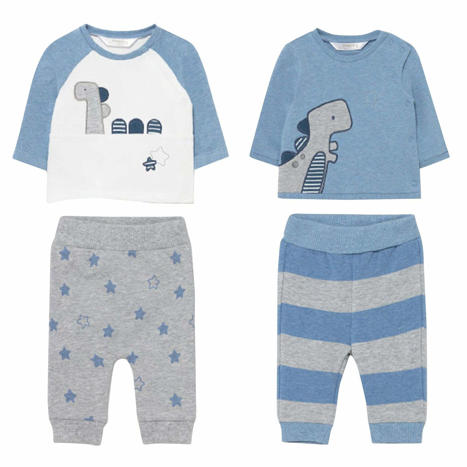 Baby Boys Blue, Ivory & Grey Trousers Sets ( 2-Pack ), 1, hi-res image number null