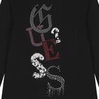 Girls Black Logo Long Sleeve Top, 2, hi-res