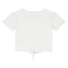 Girls White Logo T-Shirt, 1, hi-res