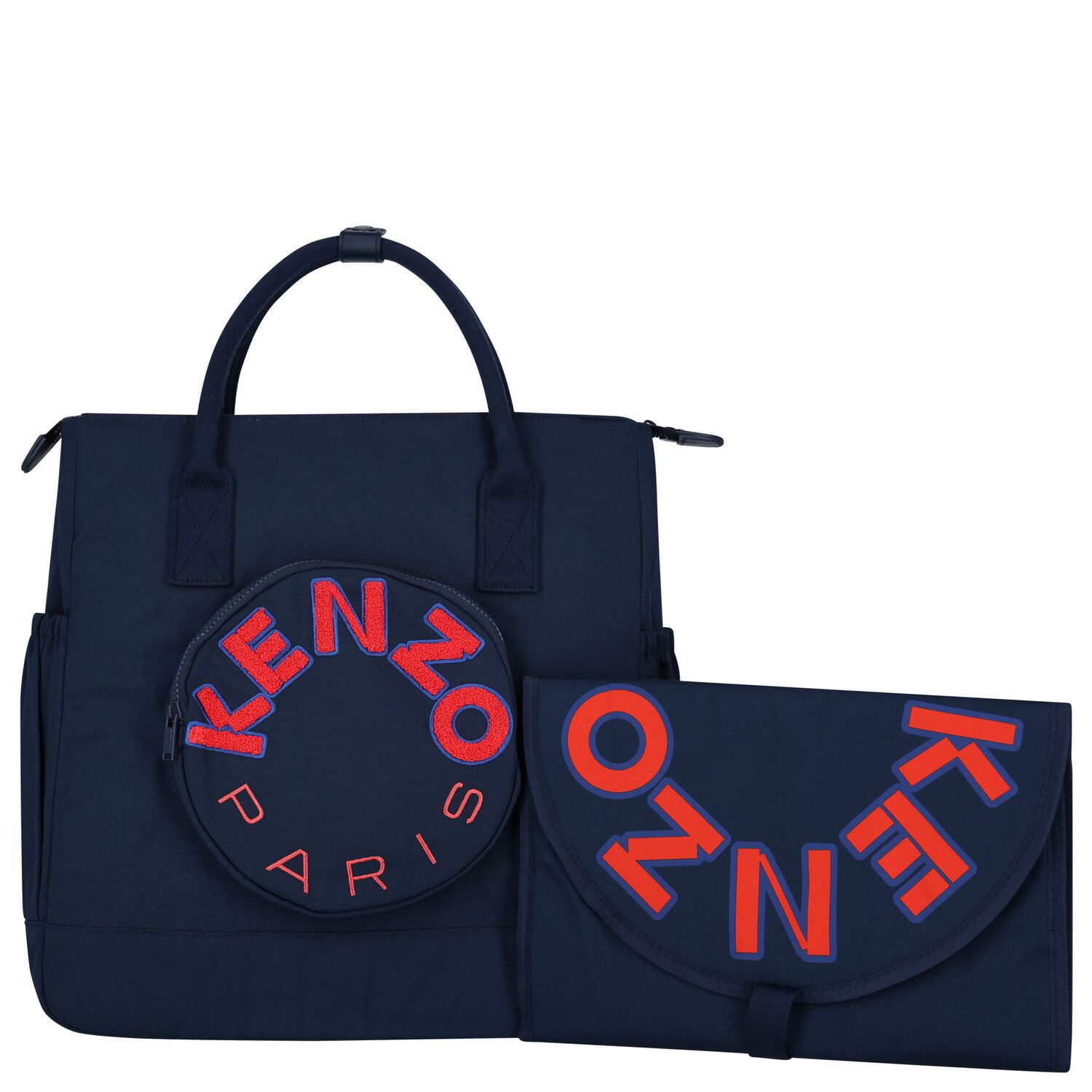 Navy Blue Logo Baby Changing Bag, 1, hi-res