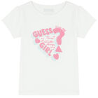 Girls White Logo T-Shirt, 1, hi-res